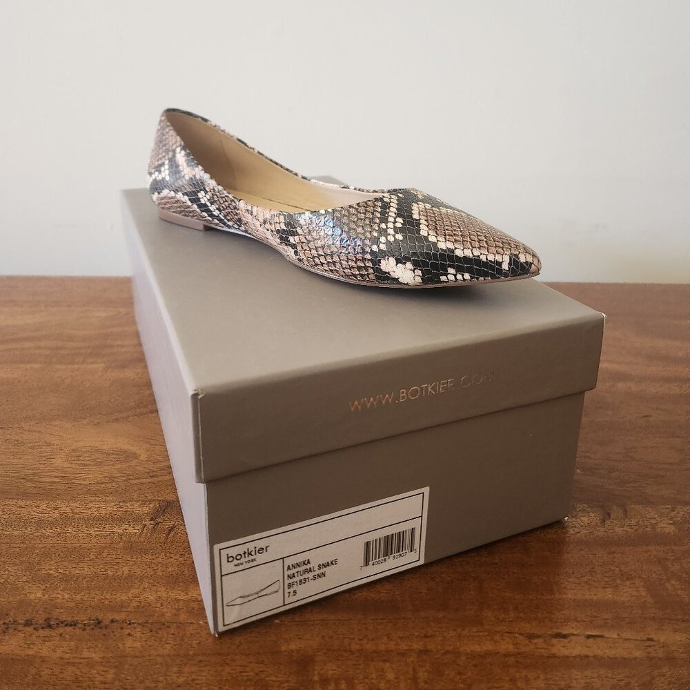 BOTKIER Annika Flats Natural Snake Size: 7.5